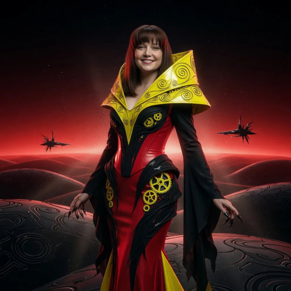 Galactic Elegance in Dystopian Space