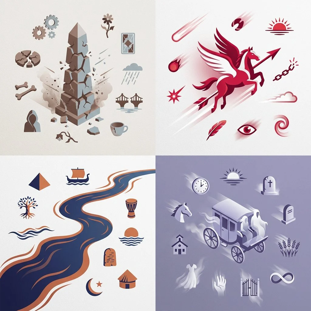 Geometric Poetry: Abstract Dioramas of Four Literary Classics