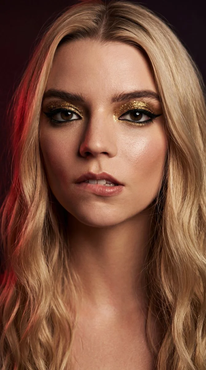 Gilded Gaze: Anya Taylor-Joy in Cinematic Close-Up