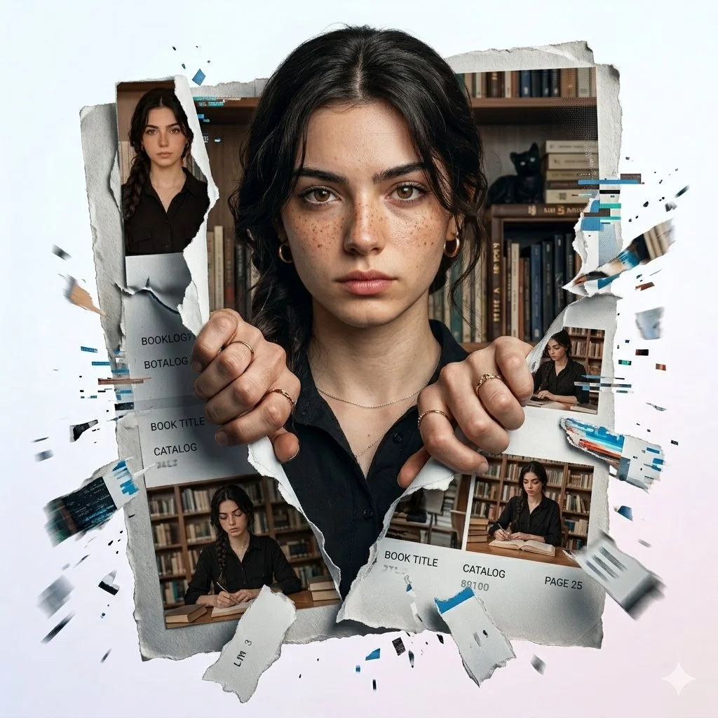 Girl tears apart Telegram profile with fierce determination.