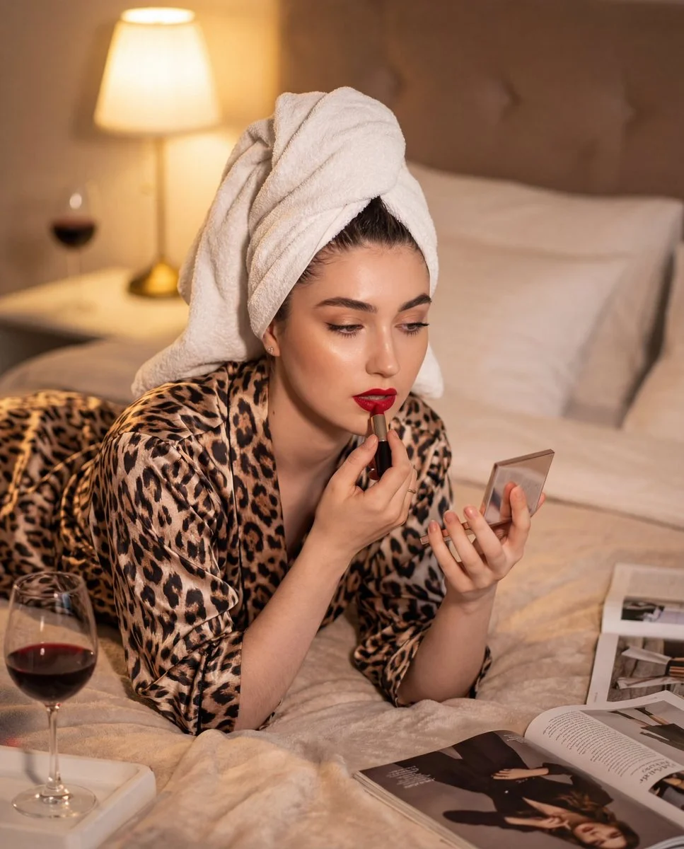 Glamorous Reflections: A Moment of Elegance