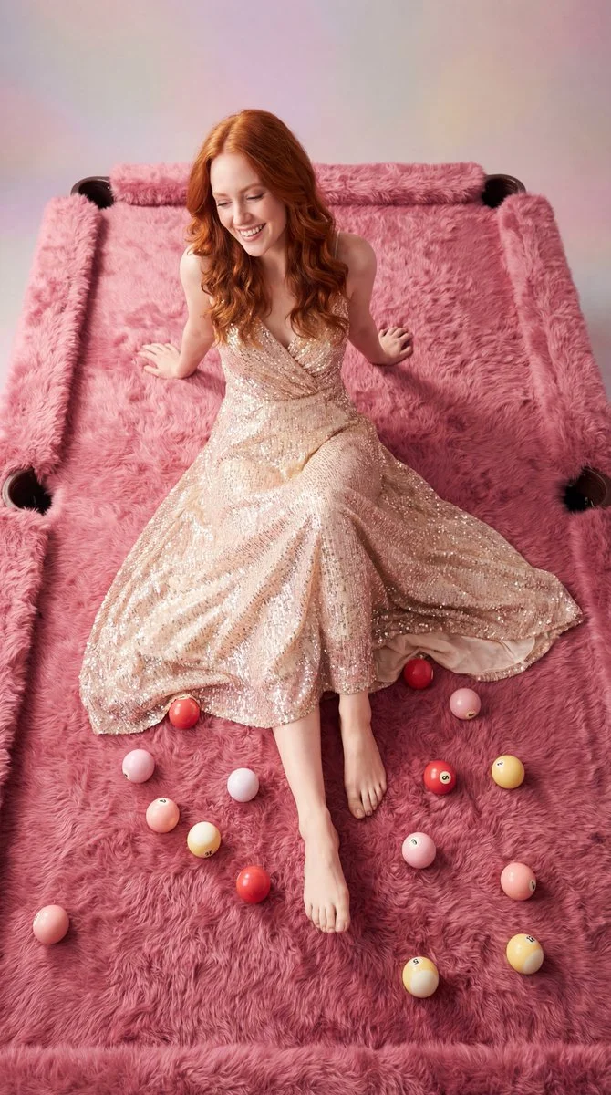 Glamour Meets Play: A Surreal Billiard Fantasy