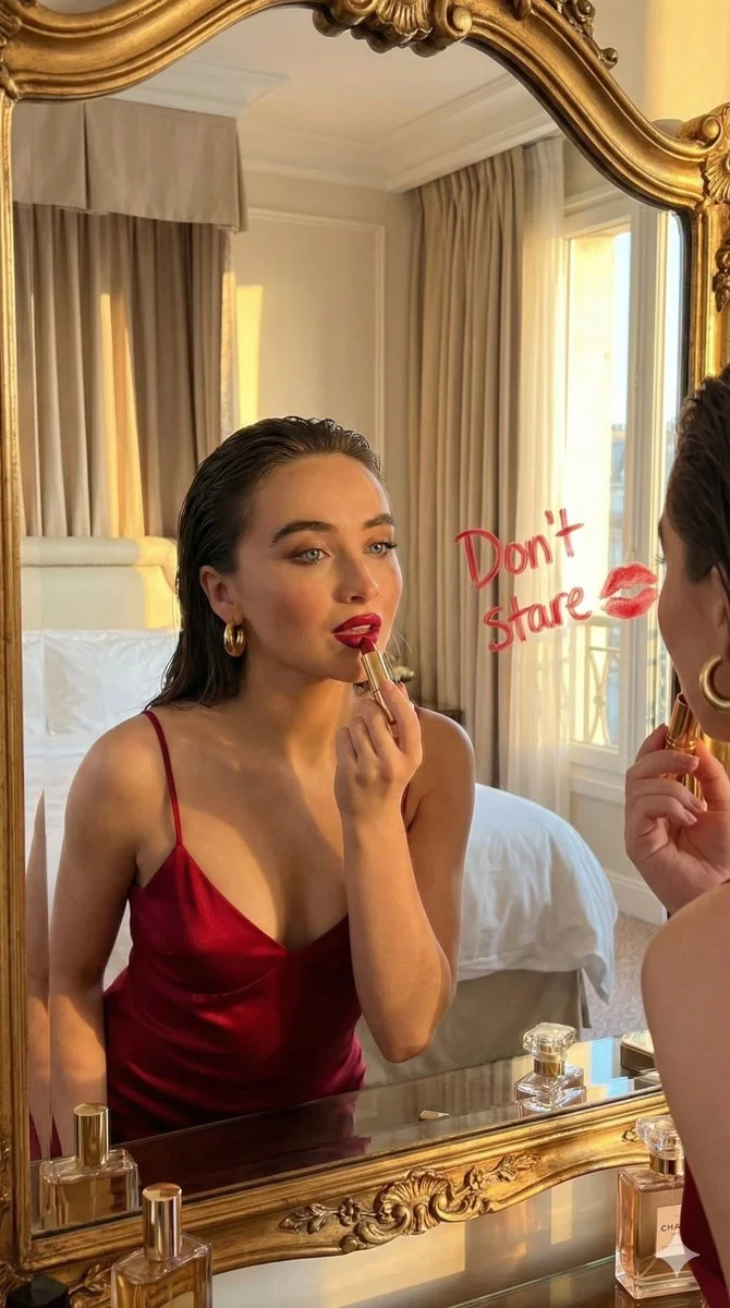 Glamour Reflected: A Seductive Portrait