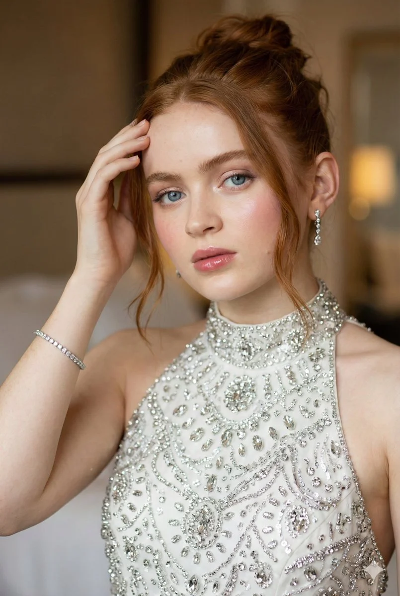 Glamour's Radiance: A Portrait of Elegance