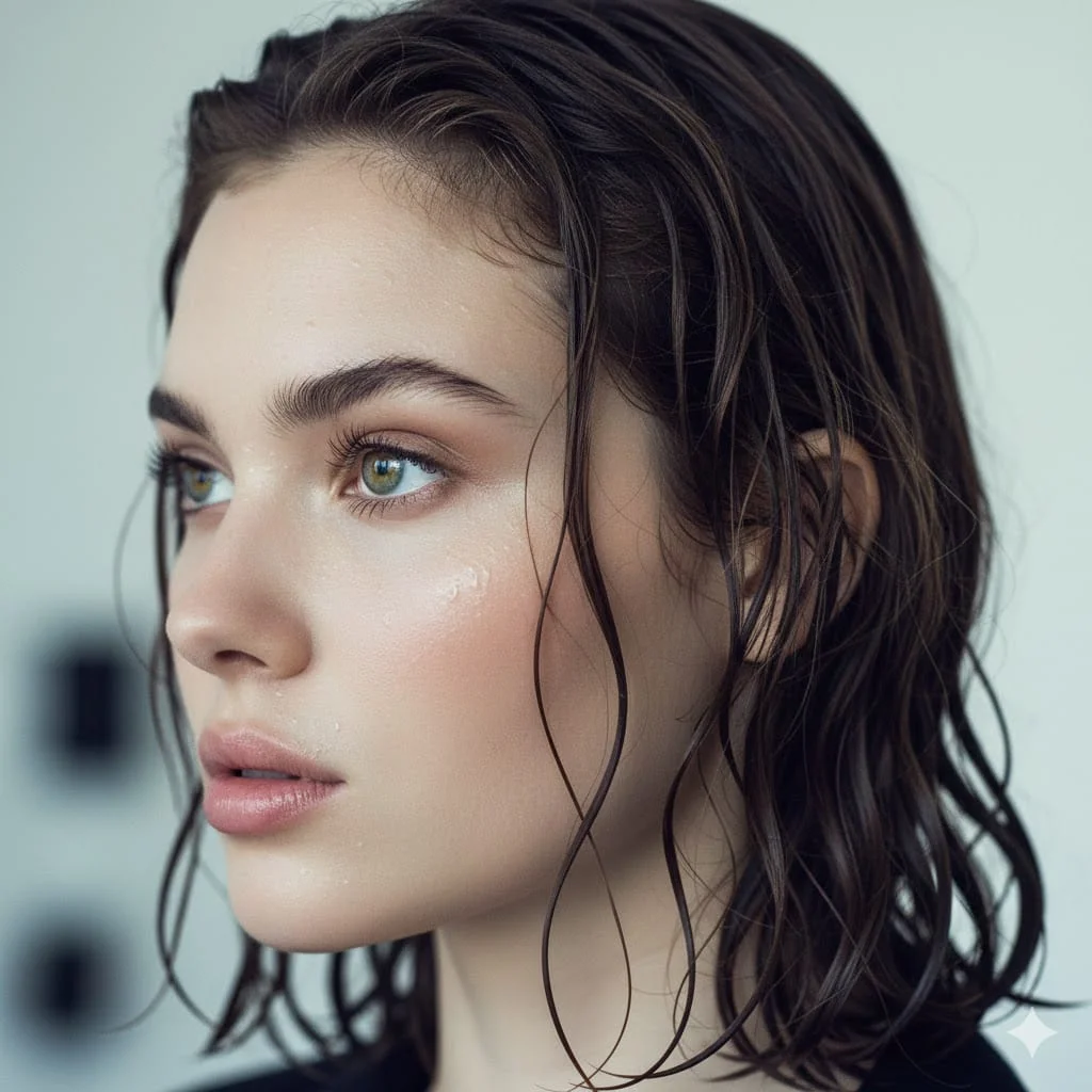 Glistening Elegance: A Portrait of Intensity