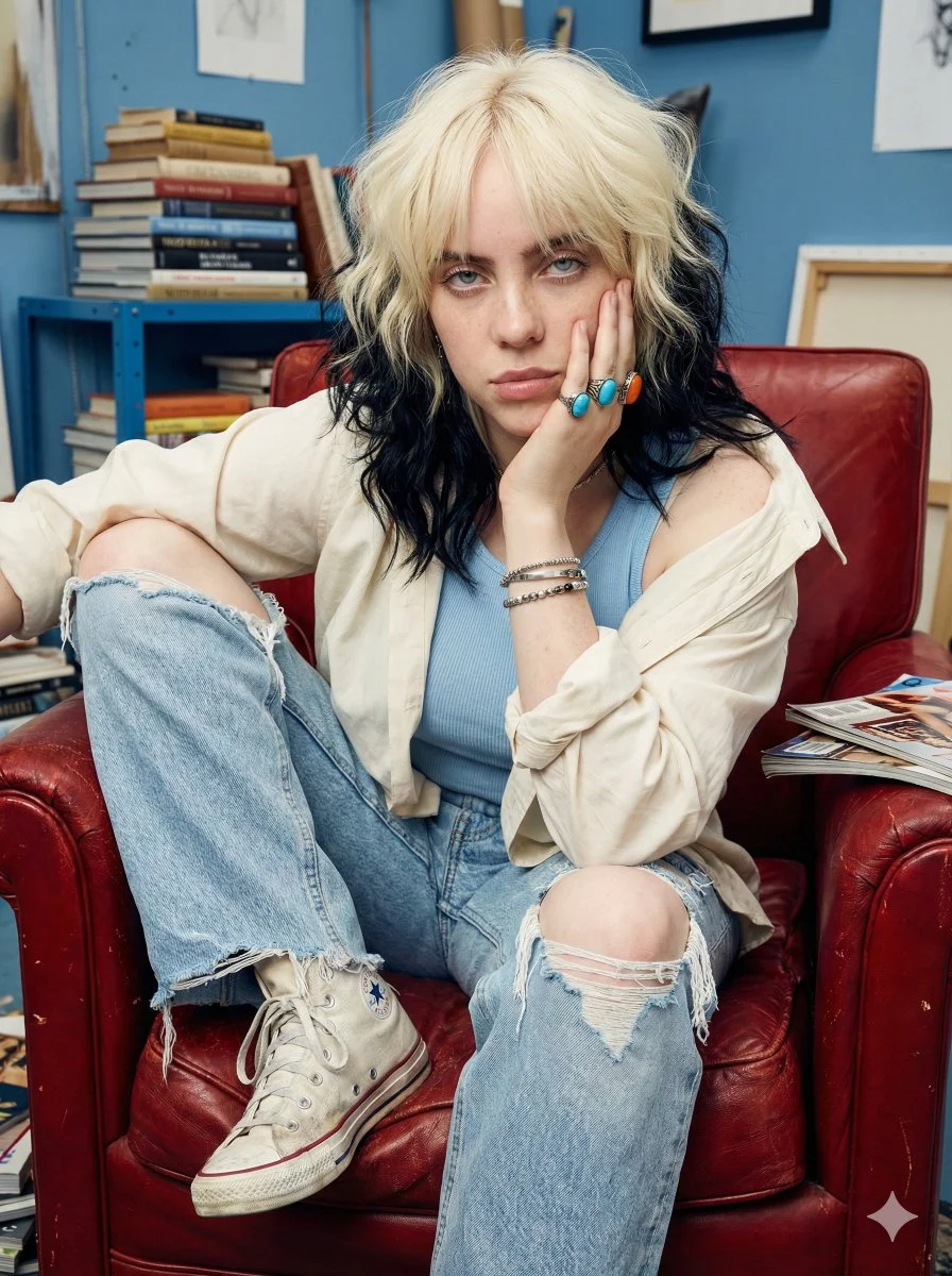 Glitchy Glam: A Candid Encounter