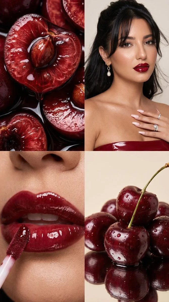 Glossy Elegance in Cherry Red