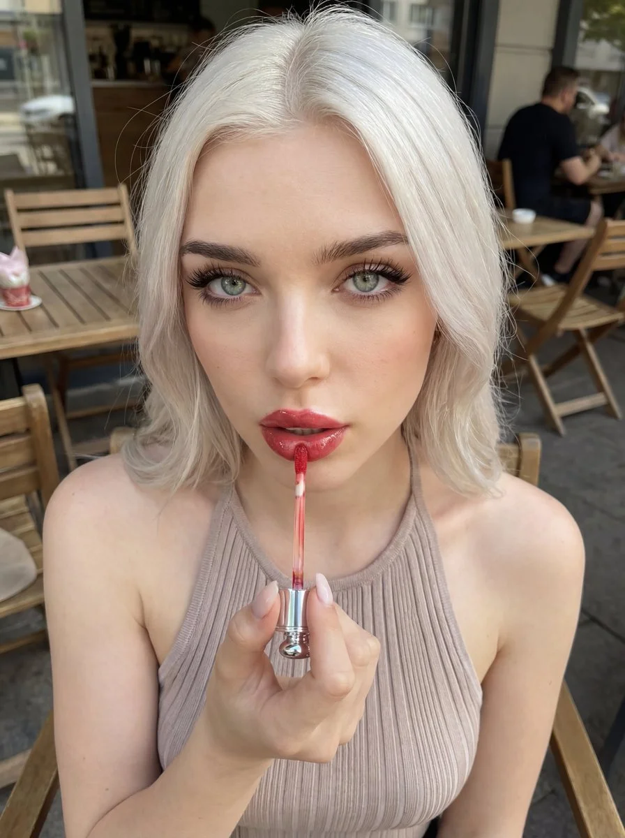 Glossy Moments at the Cafe