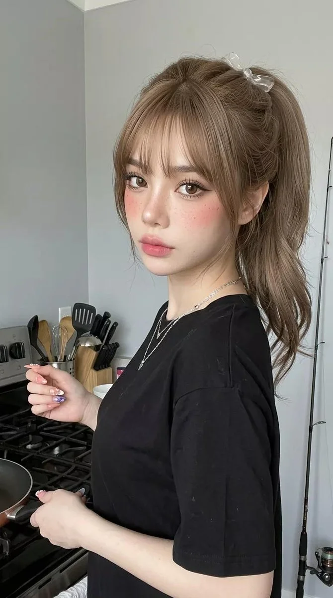 Glowing Radiance: A Captivating Kitchen Portrait