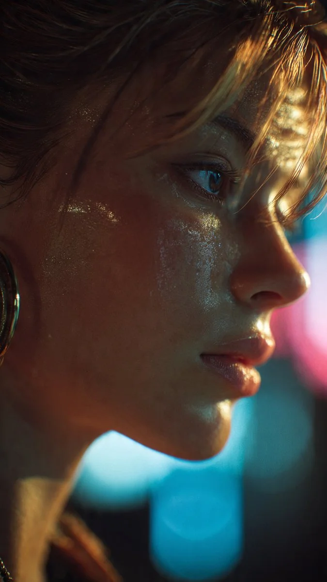 Golden Chiaroscuro Side Profile