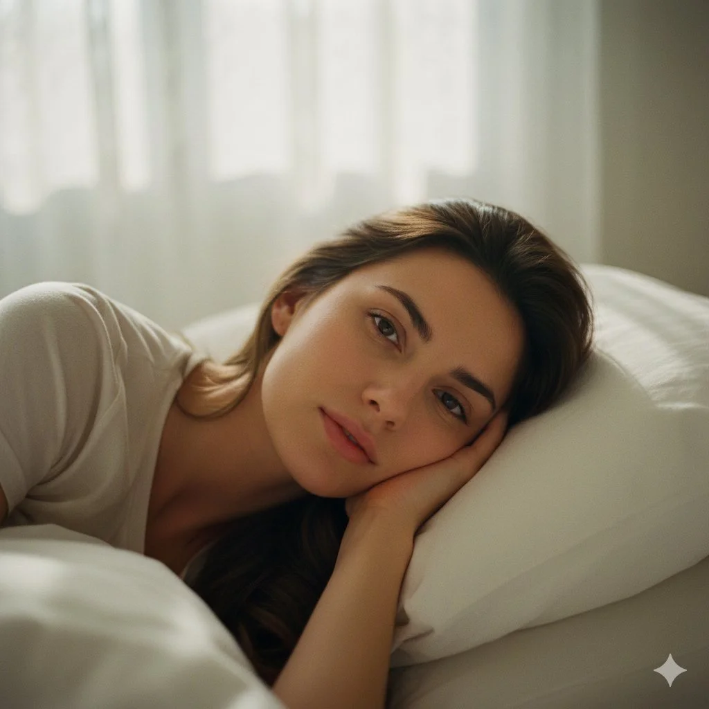 Golden Dreams: A Serene Morning Portrait