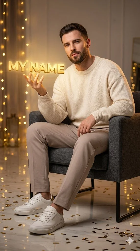 Golden Elegance: A Portrait of Style and Serenity