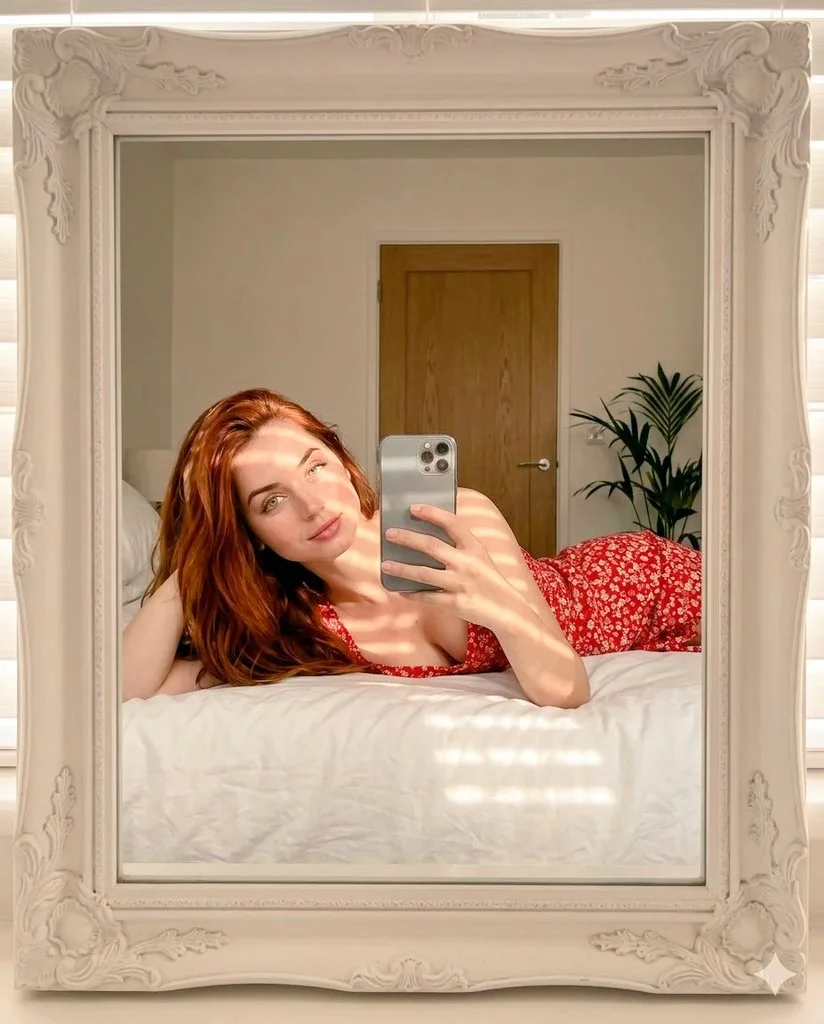 Golden Glow Mirror Moment