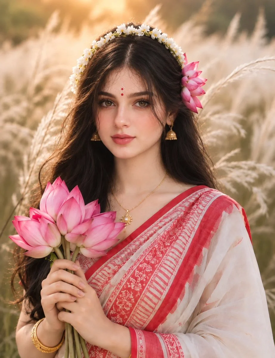 Golden-Hour Beauty: Refined Western Look in Traditional Saree