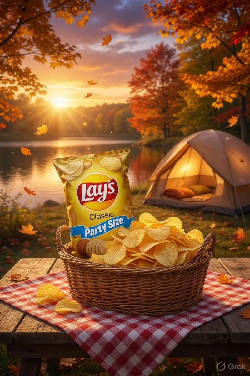 Golden Hour Bliss: Lay's Chips at Sunset