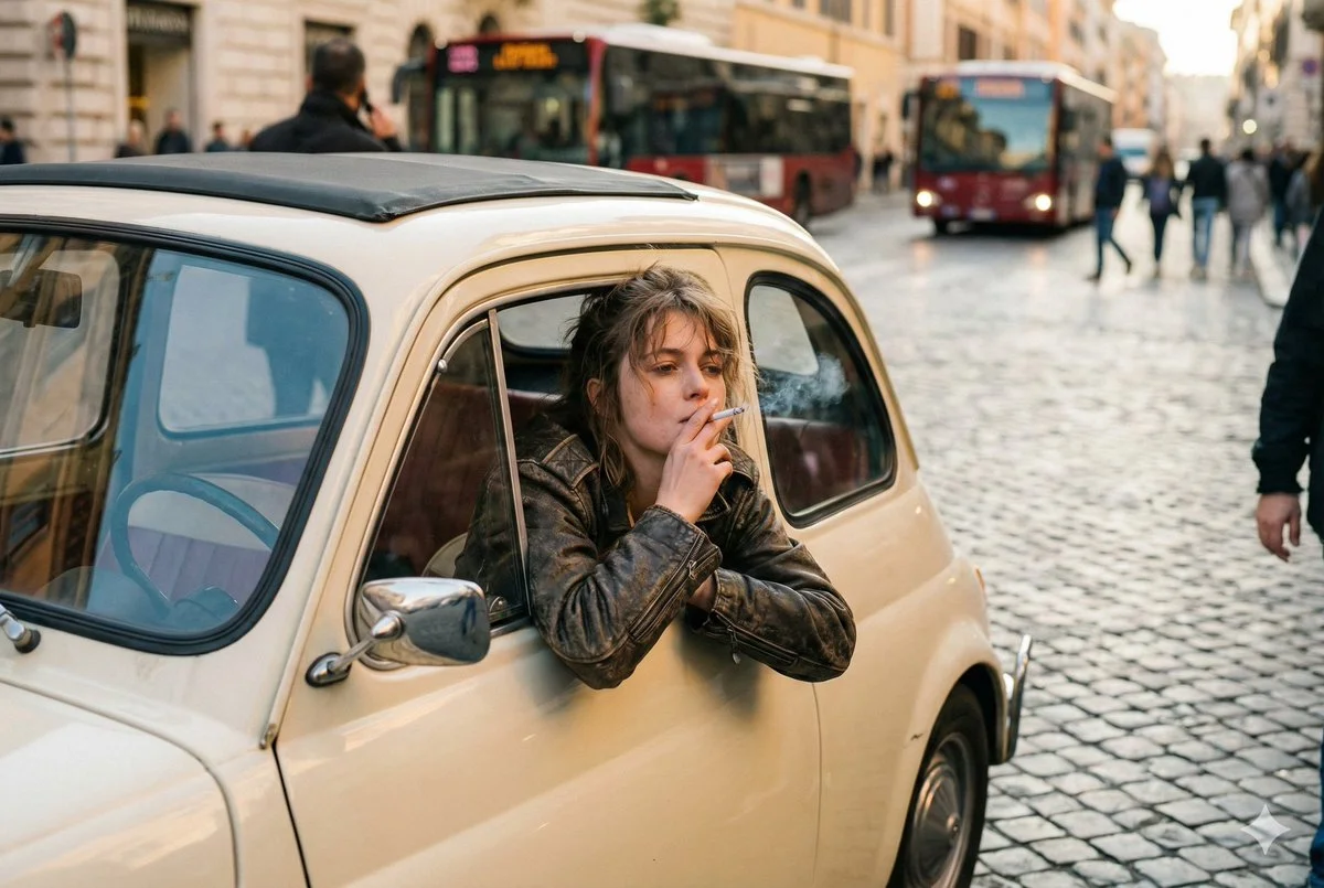 Golden Hour Charm: A Vintage Escape