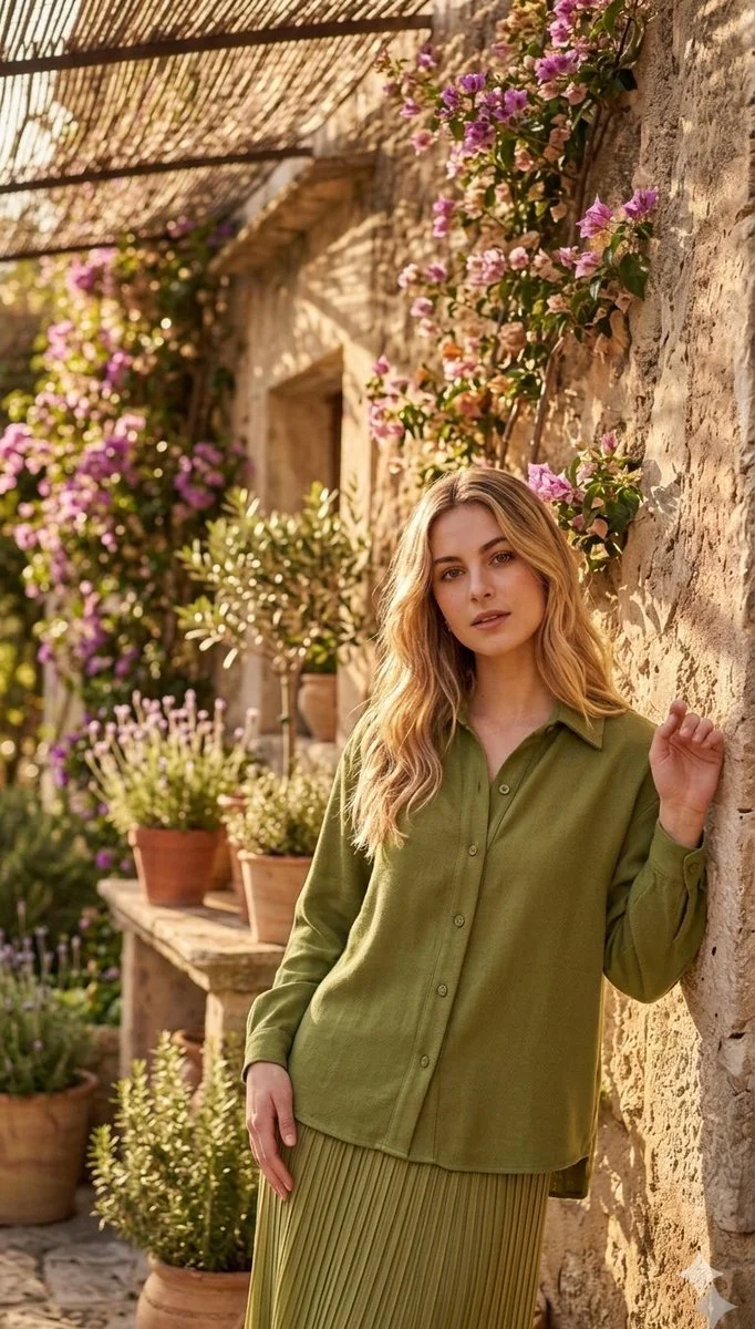 Golden Hour Elegance in a Mediterranean Garden