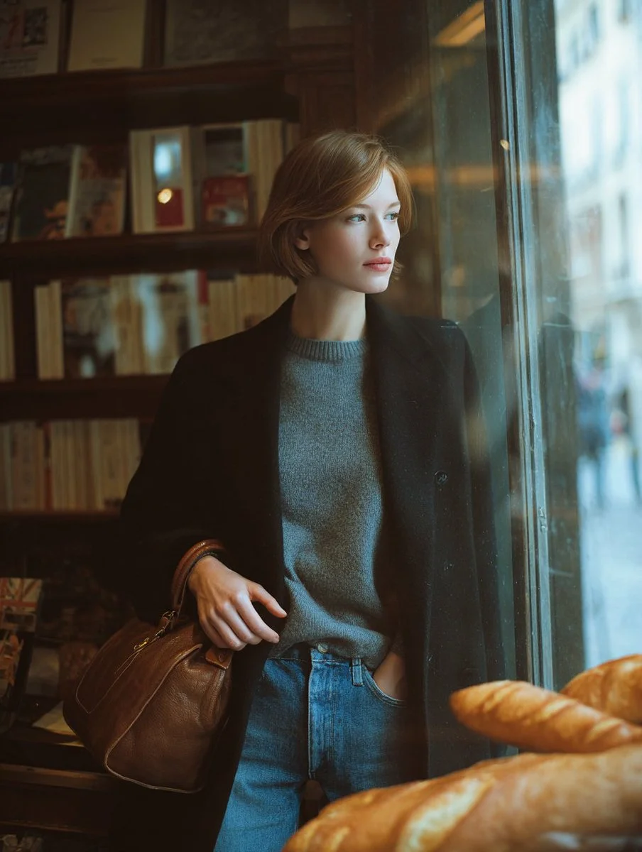 Golden Hour Elegance in a Parisian Patisserie