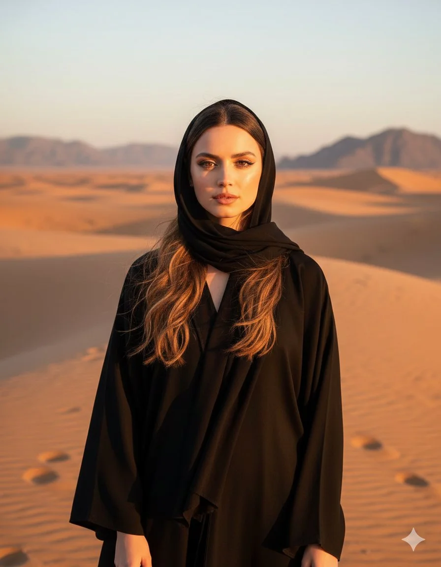 Golden Hour Elegance in the Desert Sands