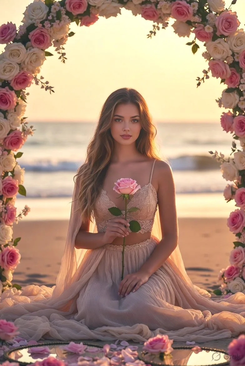 Golden Hour Elegance on the Shore