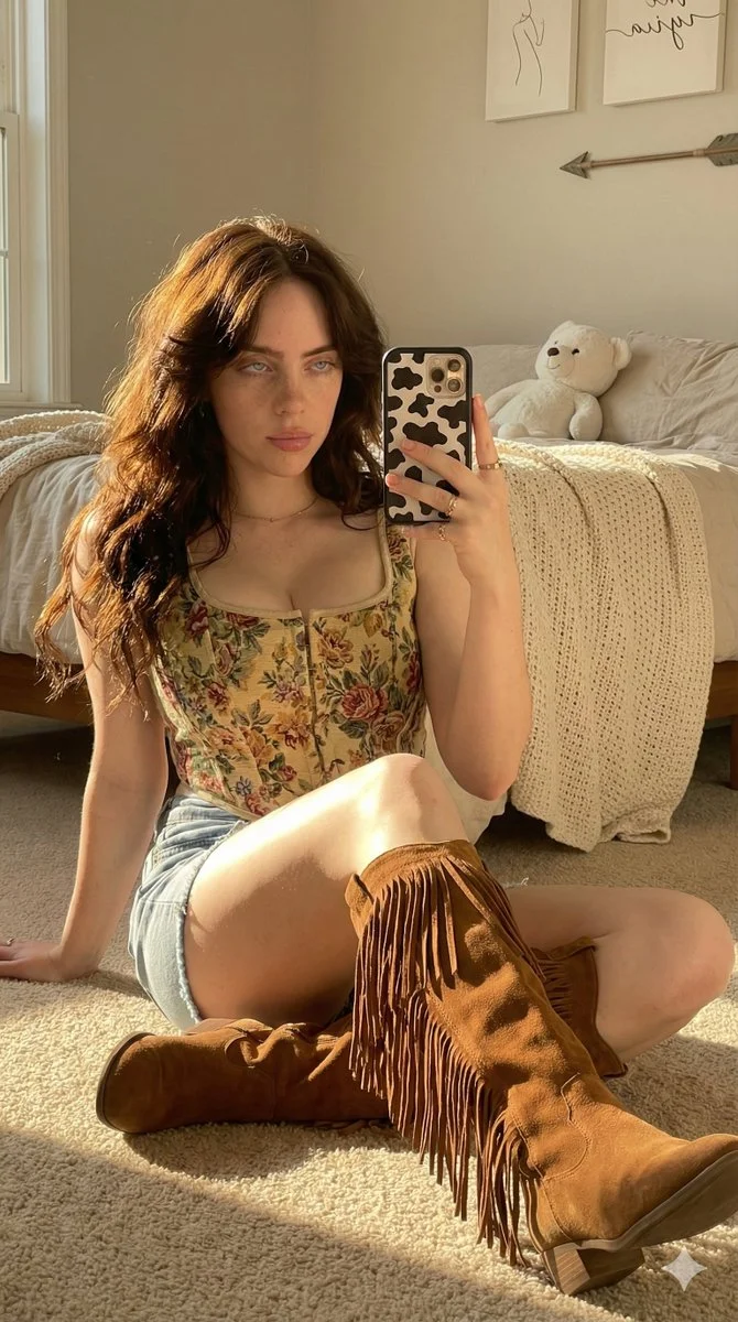 Golden Hour Glam: A Mirror Selfie Delight