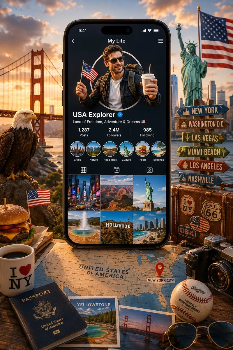 Golden hour illuminates a phone and Parisian travel souvenirs