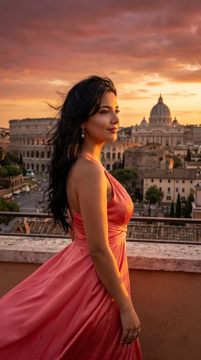 Golden Hour in Rome: A Dreamy Skyline