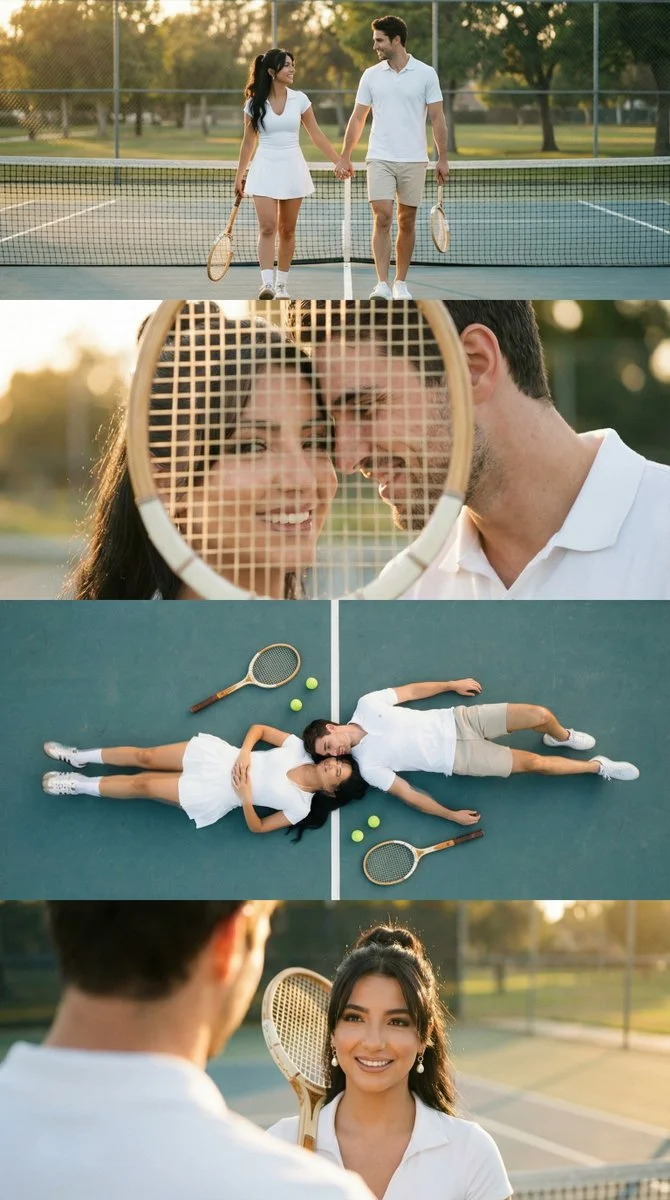 Golden Hour Love on the Court