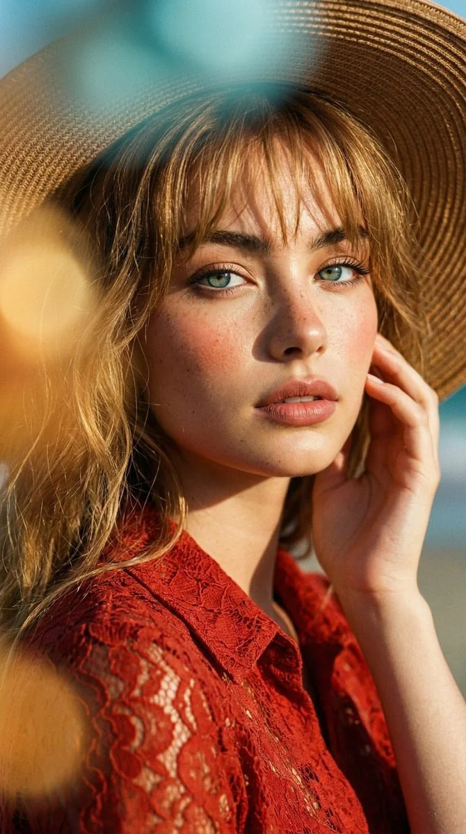 Golden Hour Portrait by the Shore