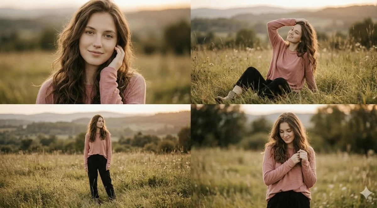Golden Hour Portraits: Intimate Moments in a Meadow