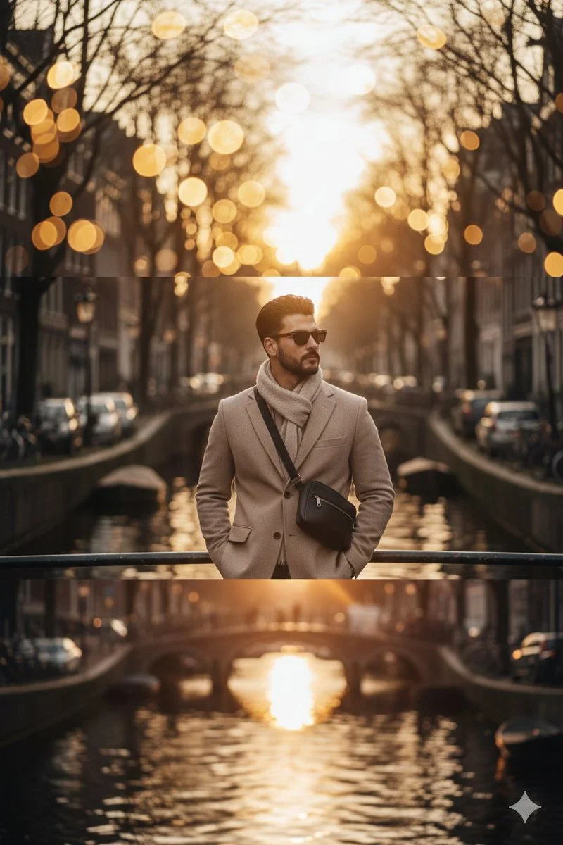 Golden Hour Reflections: A Cinematic Portrait