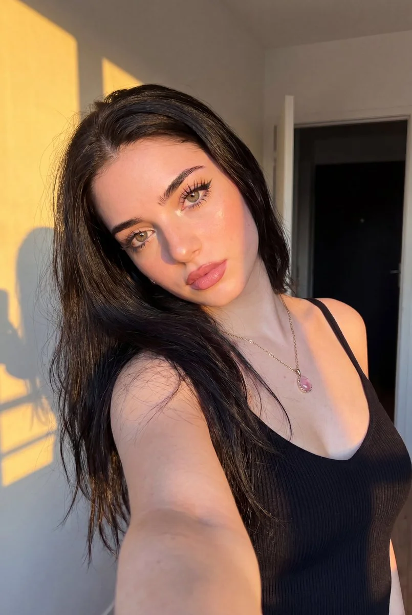 Golden Hour Selfie with Flowing Hair