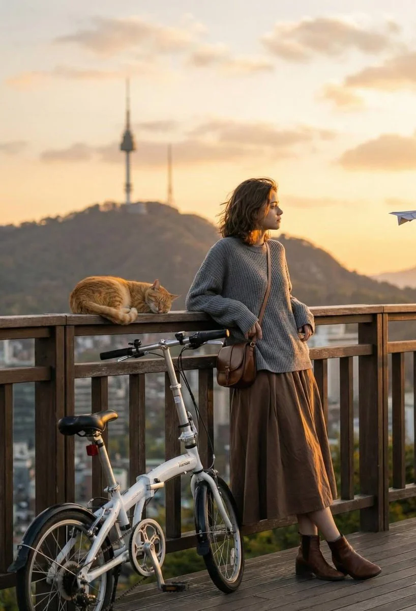 Golden Hour Serenity: City Views and Cozy Vibes