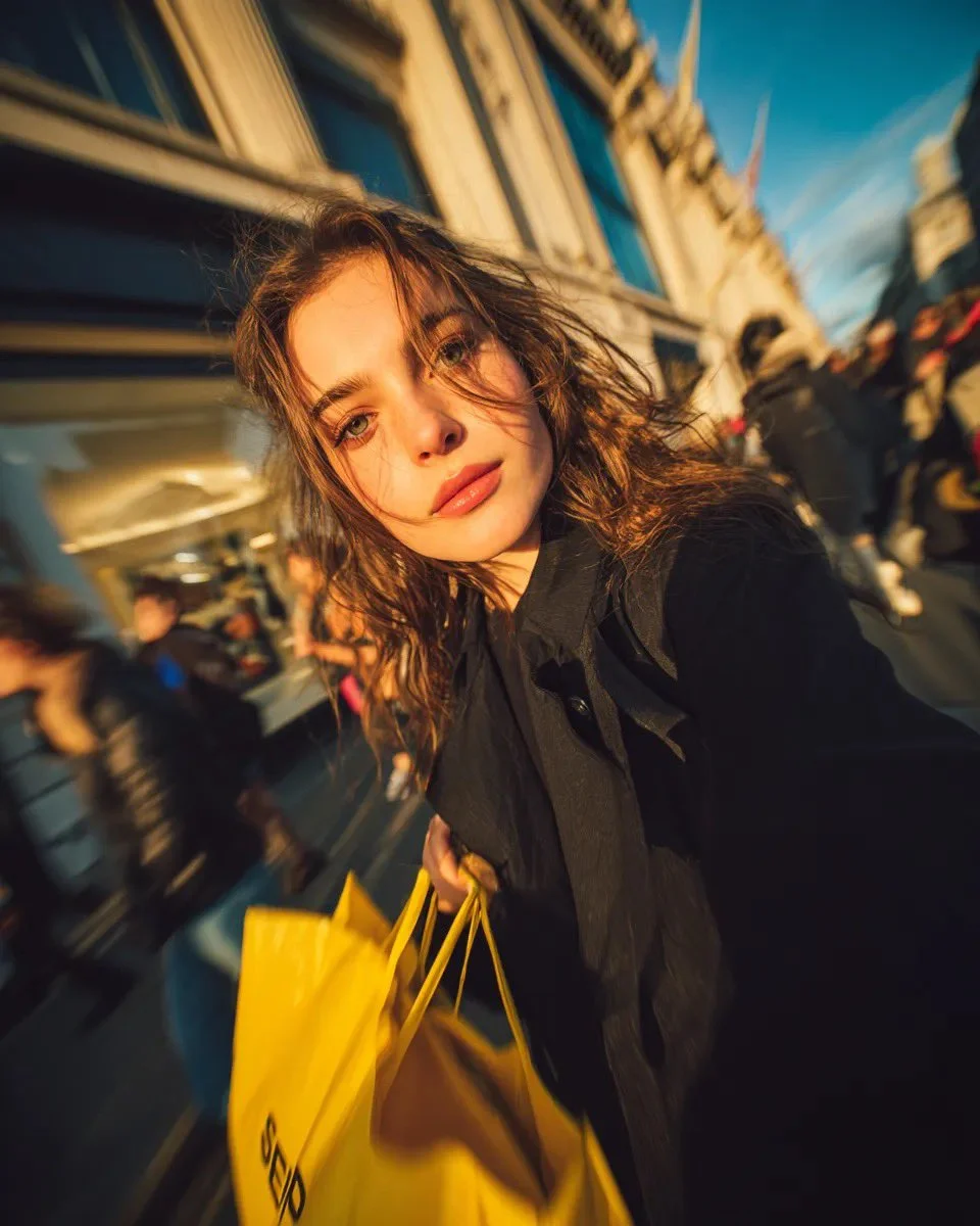 Golden Hour Shopping Portrait