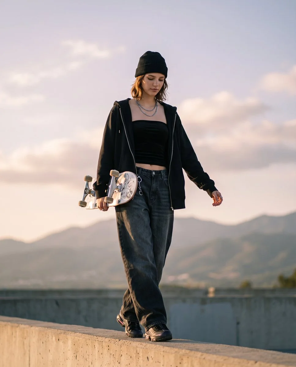 Golden Hour Skateboard Serenity