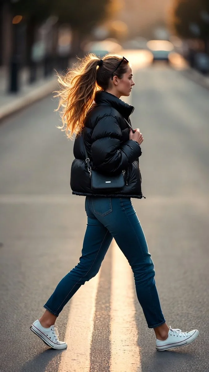Golden Hour Street Style: Candid Moment Captured