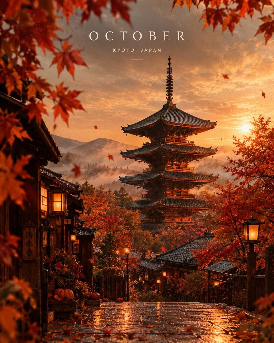 Golden Hour Transforms Iconic Landmark Into Rich Autumn Masterpiece