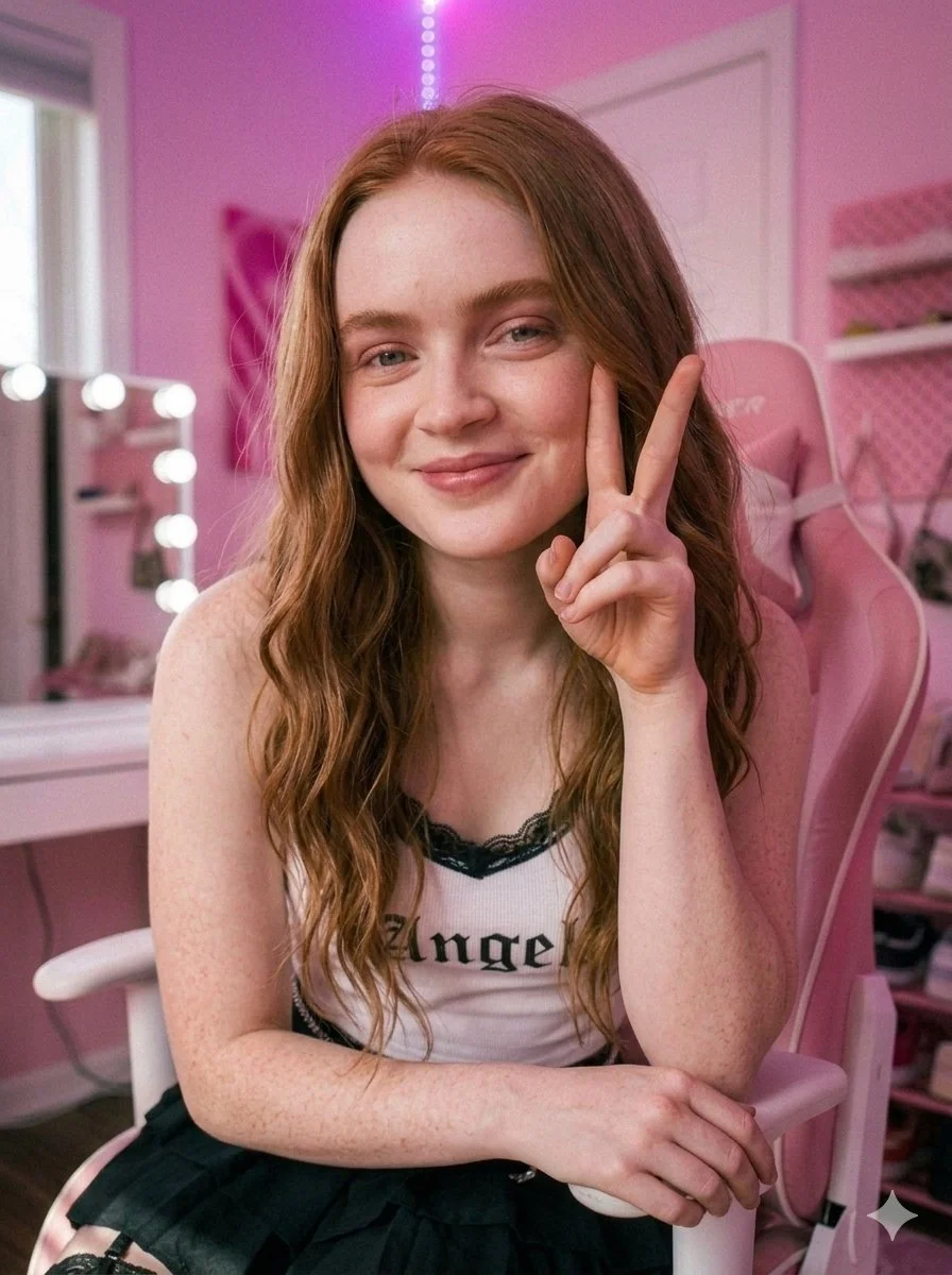 Gothic Angel in a Neon Dream