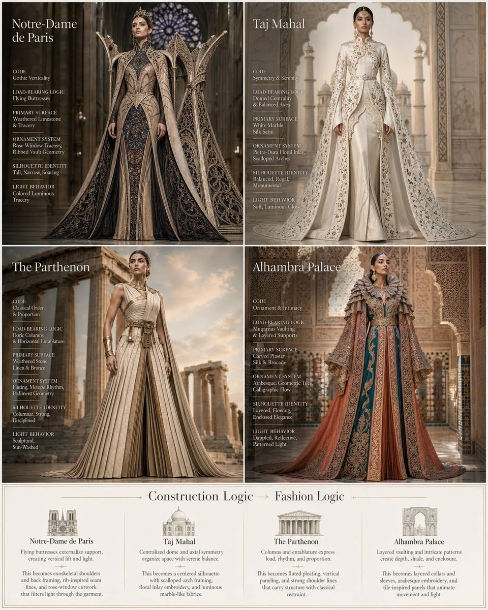 Gothic Cathedrals Reimagined as Couture Structures