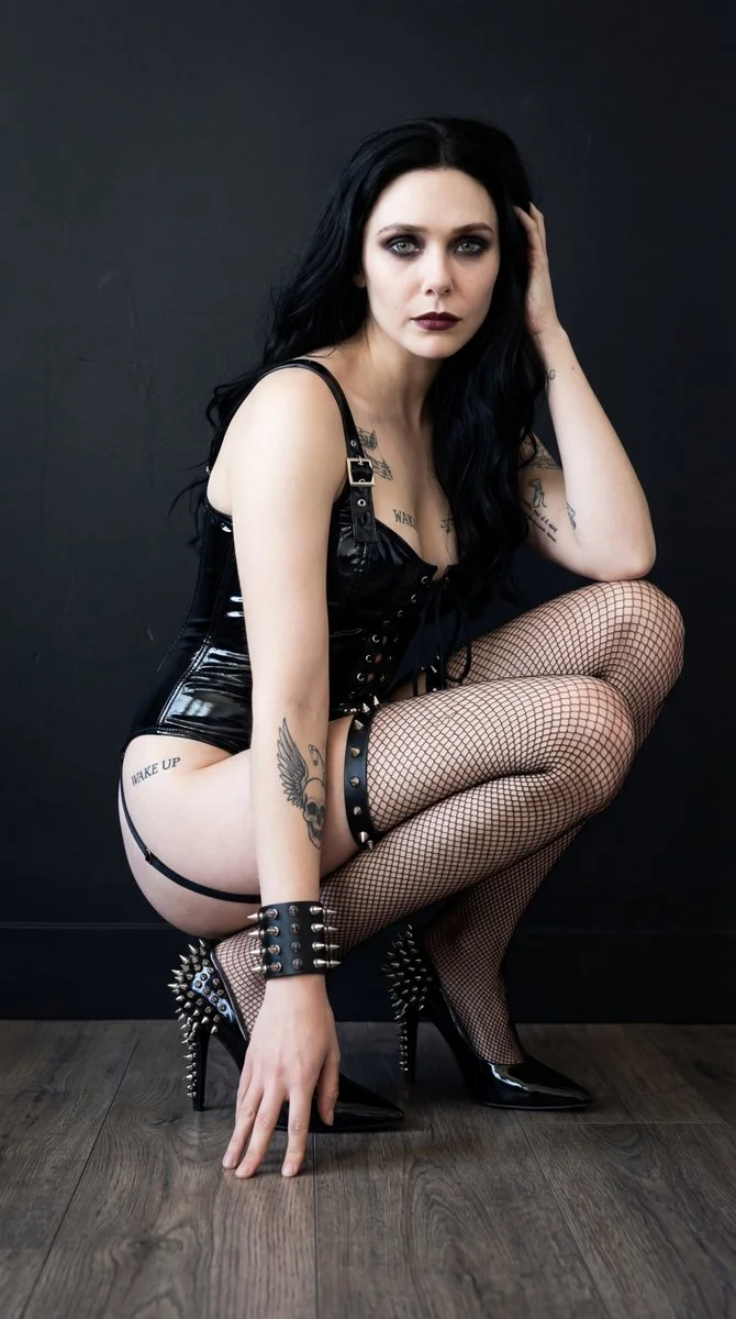 Gothic Elegance: Dark Angel in Shadows