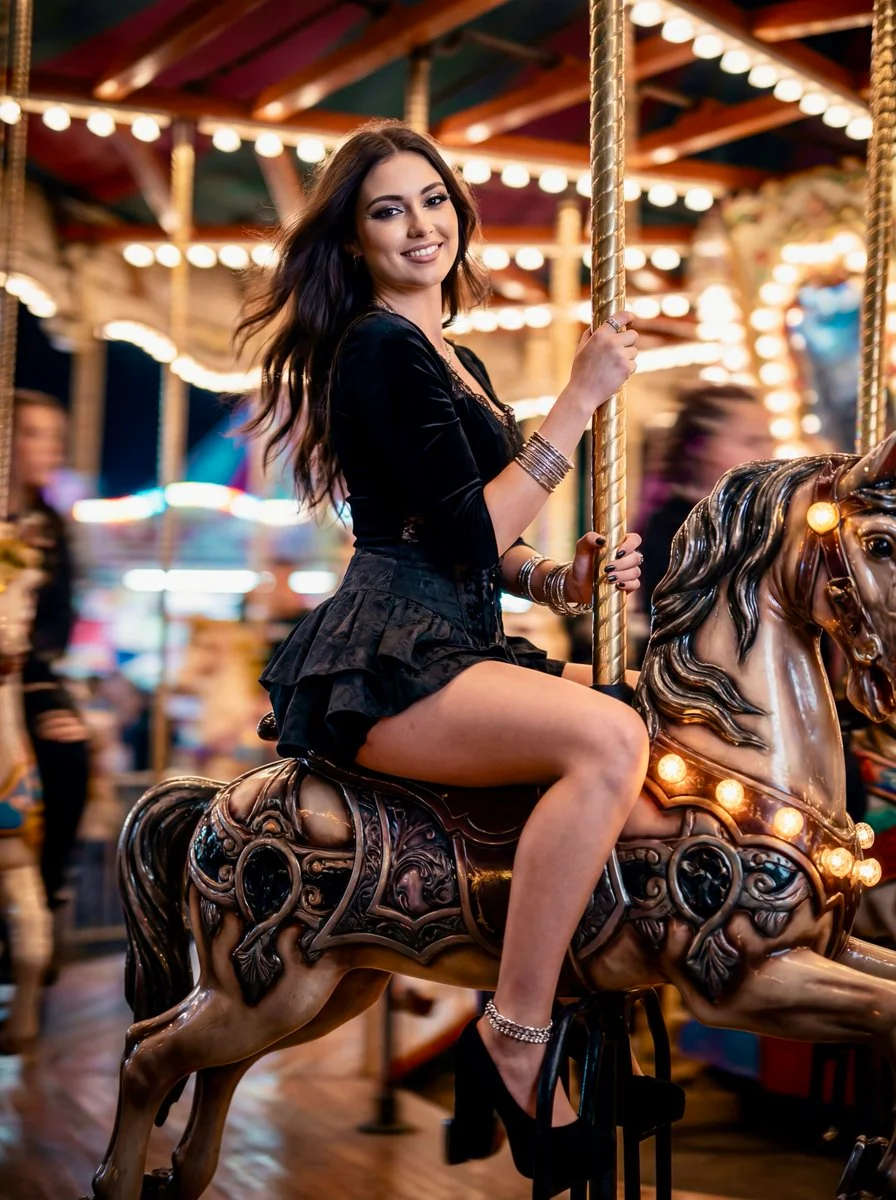 Gothic Elegance Meets Joyful Motion