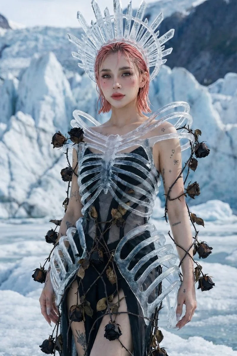 Gothic Elegance on Ice: A Frozen Fantasy