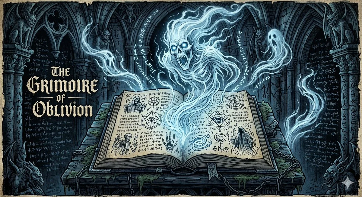 Gothic Grimoire Unleashed: Arcane Spirits in a Crypt