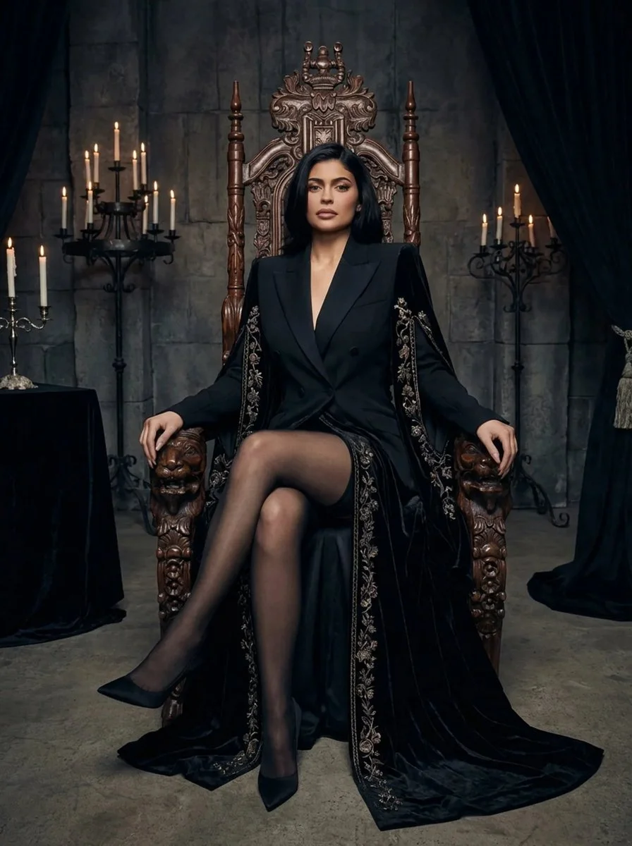 Gothic Throne: Iggy Azalea in Dark Elegance