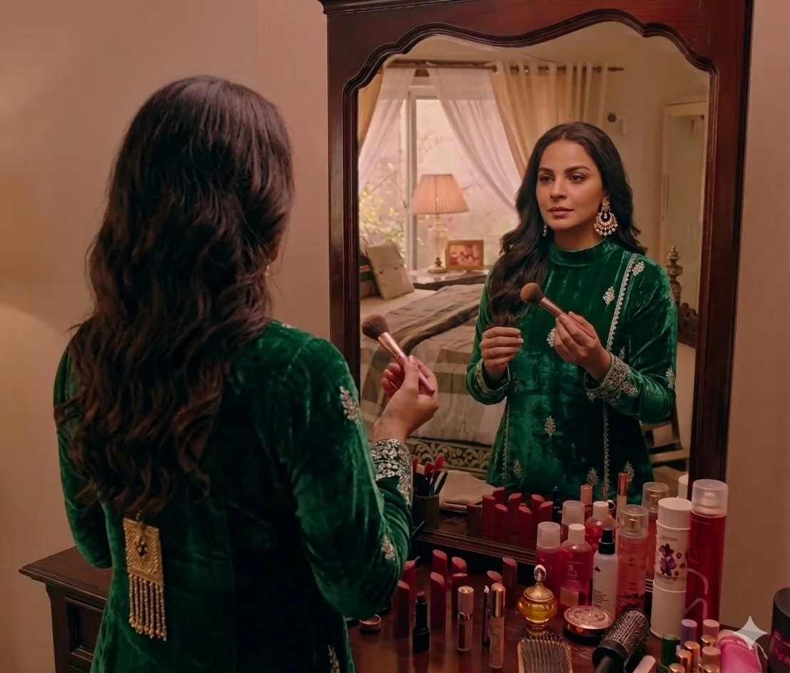 Graceful Glamour: A Moment of Elegance