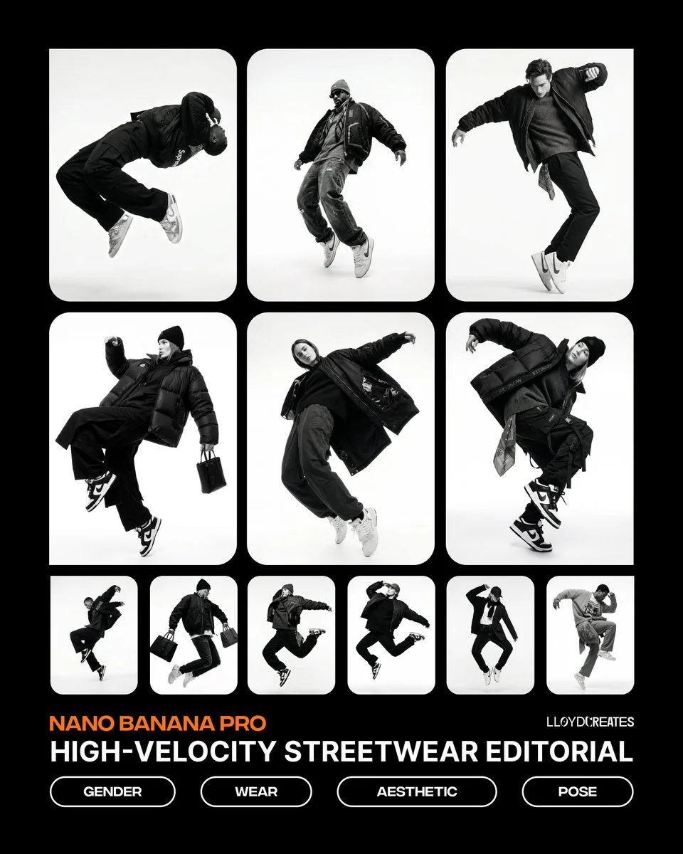 Gravity-Defying Elegance: Monochrome Motion