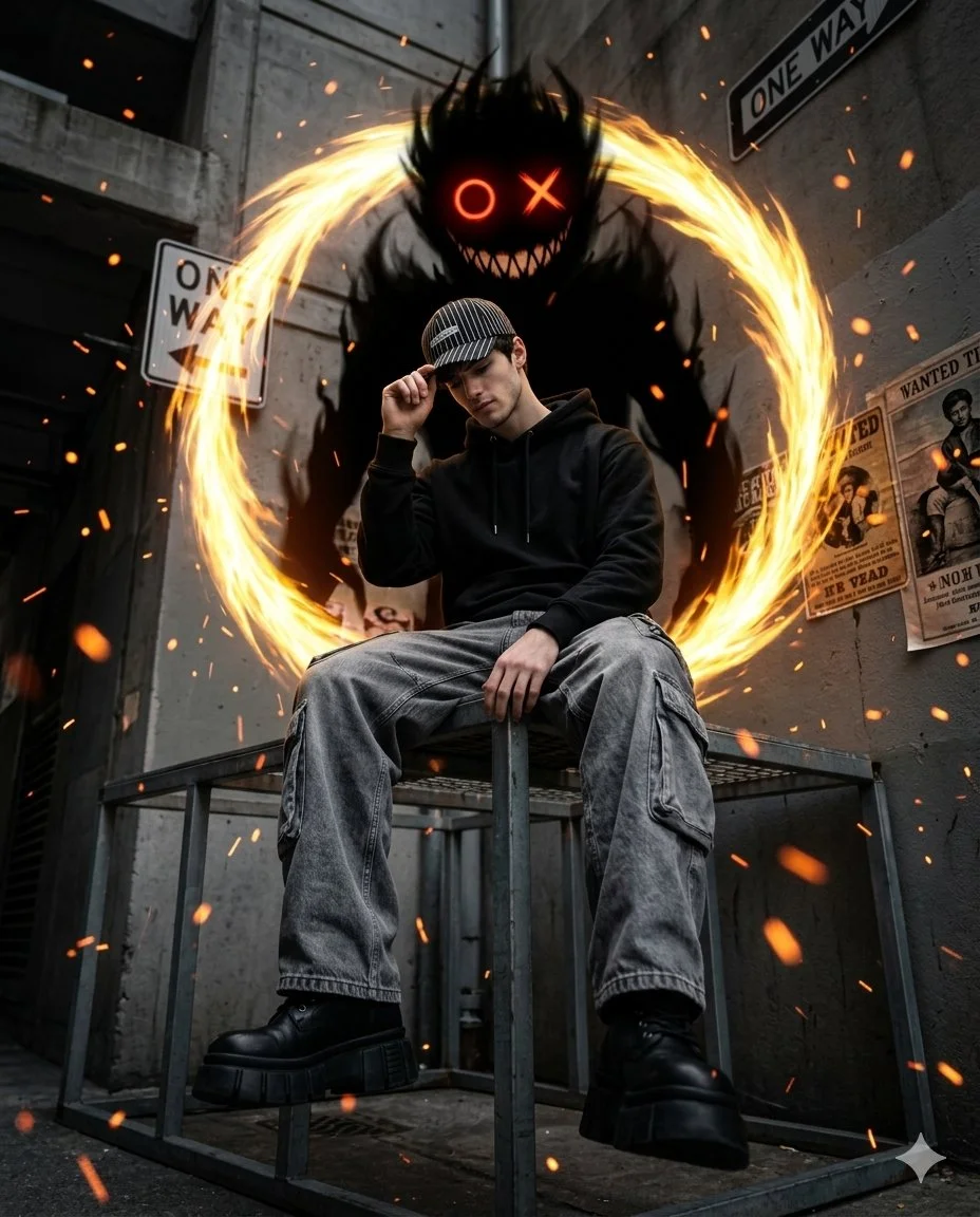 Grit Meets Glamour in Alleyway Duel