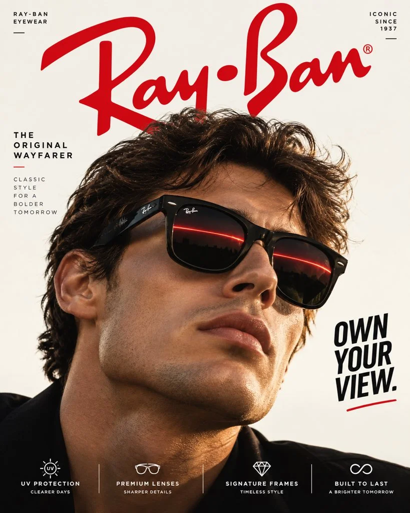 Gucci Sunglasses Model Poses With Bold Emerald Reflection