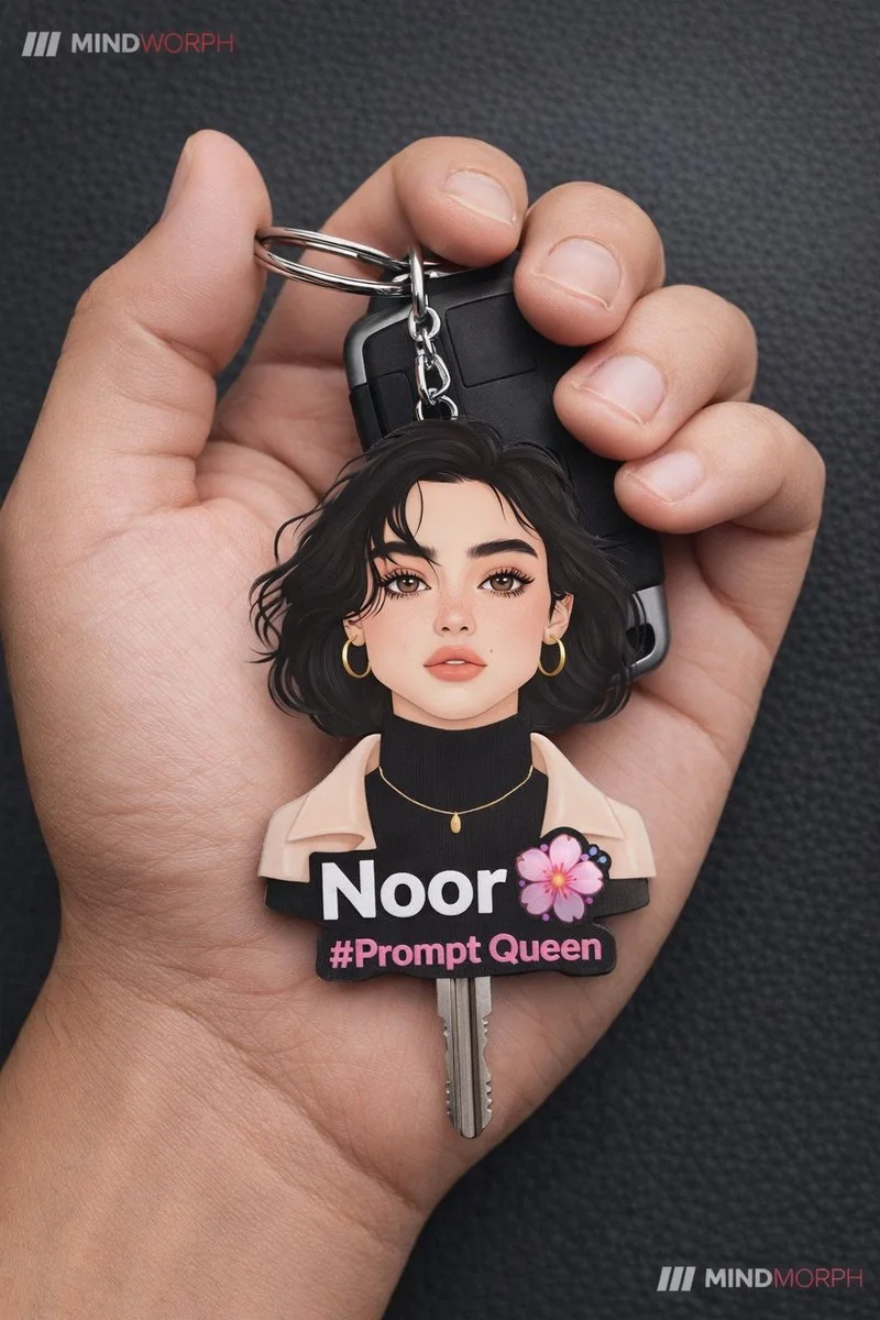 Handcrafted Elegance: Custom 3D Keychain in Focus