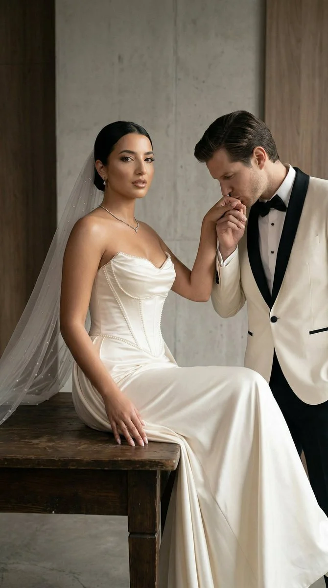 High-Fashion Bridal Editorial: Sculptural Elegance Meets Timeless Romance